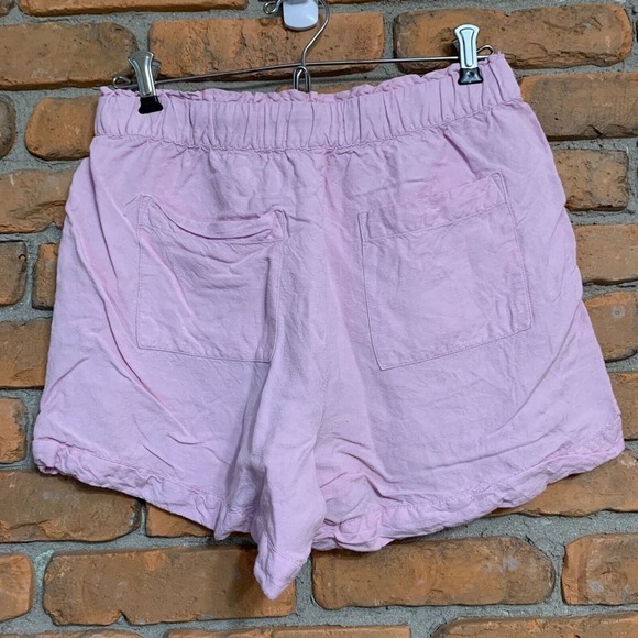 LOFT Linen‎ Blend Shorts Womens XS Pink Elastic Waist Casual Summer Lightweight - Picture 2 of 4